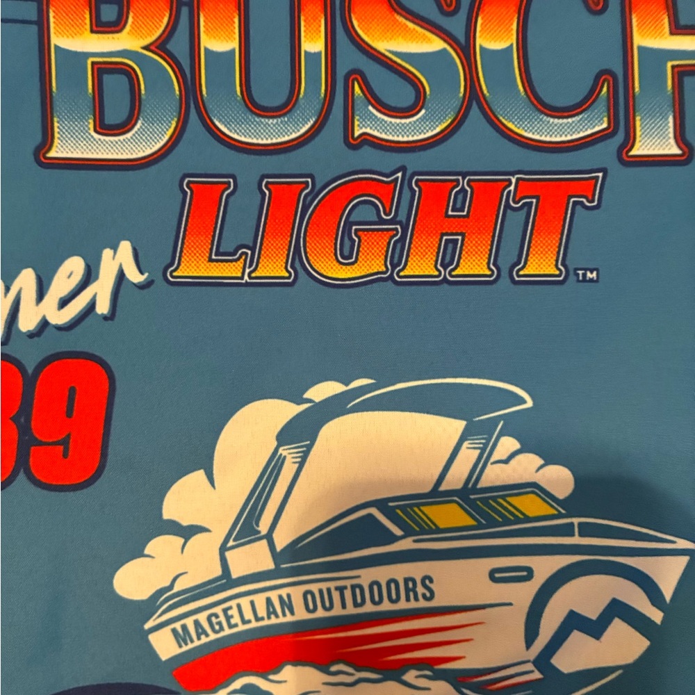 Magellan Outdoors Blue Bass Men's Shirt Busch Light - Picture 5 of 5